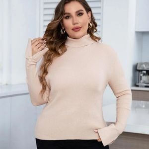 NWOT Button Detail Turtle Neck